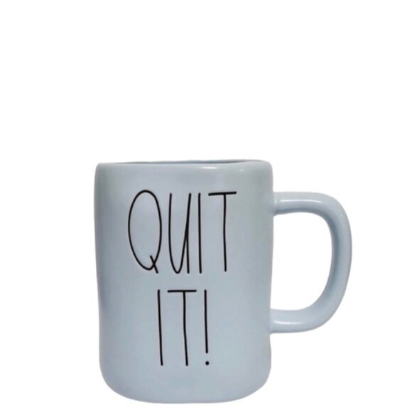 NEW Rae Dunn Quit It! Mug ~ Pastel Blue - Picture 6 of 6